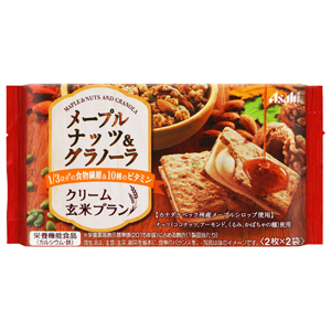 バランスアップ クリーム玄米ブラン メープルナッツ＆グラノーラ（2枚×2袋）
