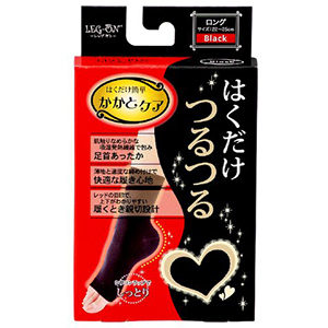 レッグオン　かかとケアロング　ブラック