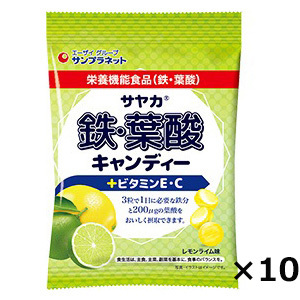 軽 サヤカ 鉄 葉酸キャンディー レモンライム味 ６５ｇ １０袋 印刷ページ E健康ショップ