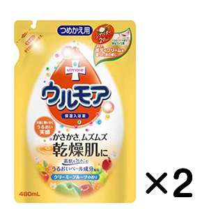 保湿入浴剤ウルモア詰替え用クリーミーフルーツの香り（４８０ｍＬ×２）