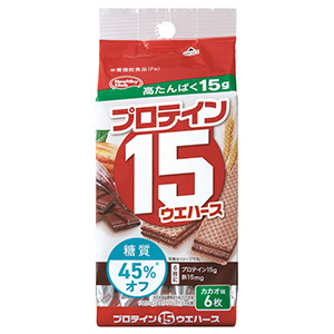 プロテイン15ウエハース カカオ味（6枚入）