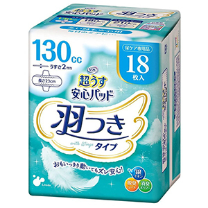 リフレ 超うす安心パッド 羽つきタイプ 女性用 多い時も安心 130cc（18枚入）