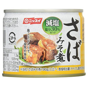 ニッスイ　スルッとふた　さばみそ煮　減塩30%（190g）