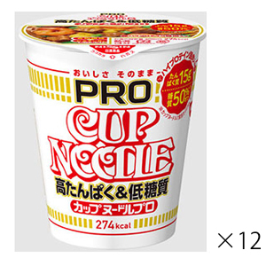 カップヌードルPRO　高たんぱく＆低糖質（74g×12個）